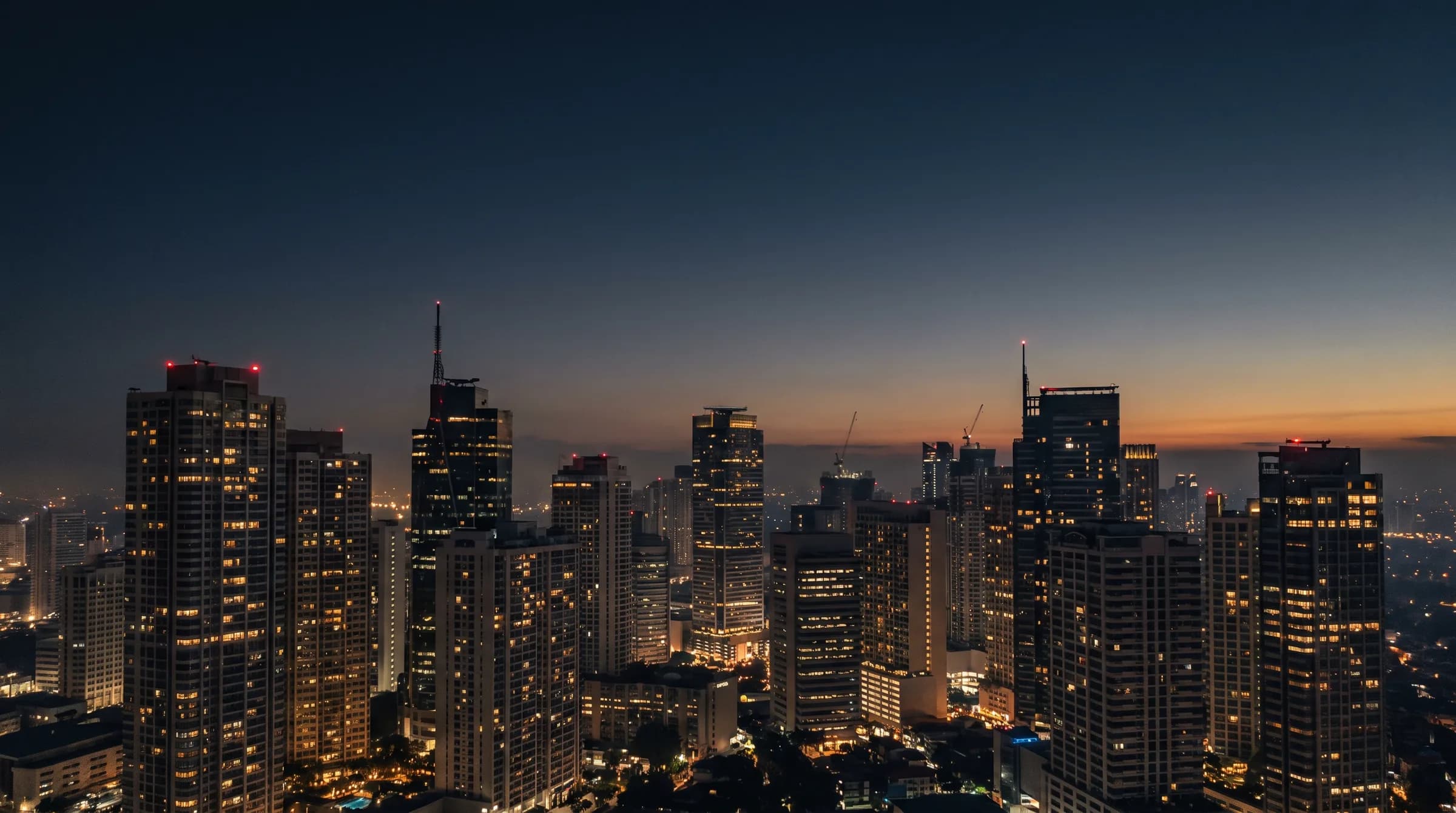Makati skyline at dusk